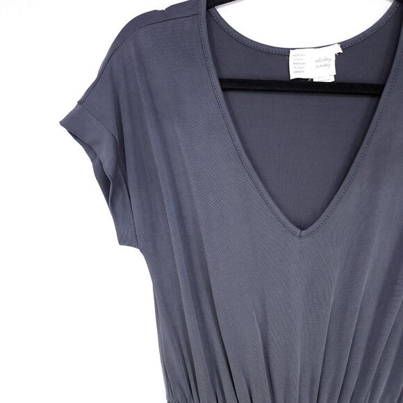 Saturday Sunday Anthropologie Women's Jumpsuit Size XS Wide Leg Short Sleeve - Picture 8 of 15